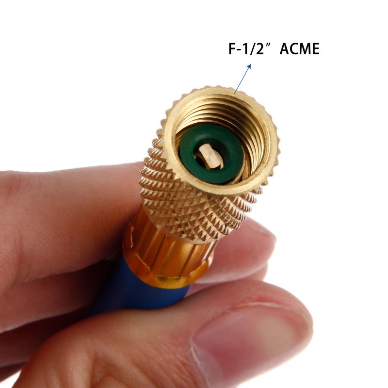 Aupoko R134A AC Oil Dye Injector, Oil Filling Syringe with 1/2" Male and 1/2" Female, Fits for R134A Air Conditioning Universal A/C Injection Tool - Image 4